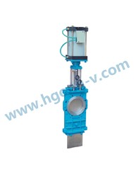 DIN/API cast steel pneumatic length disc knife gate valve